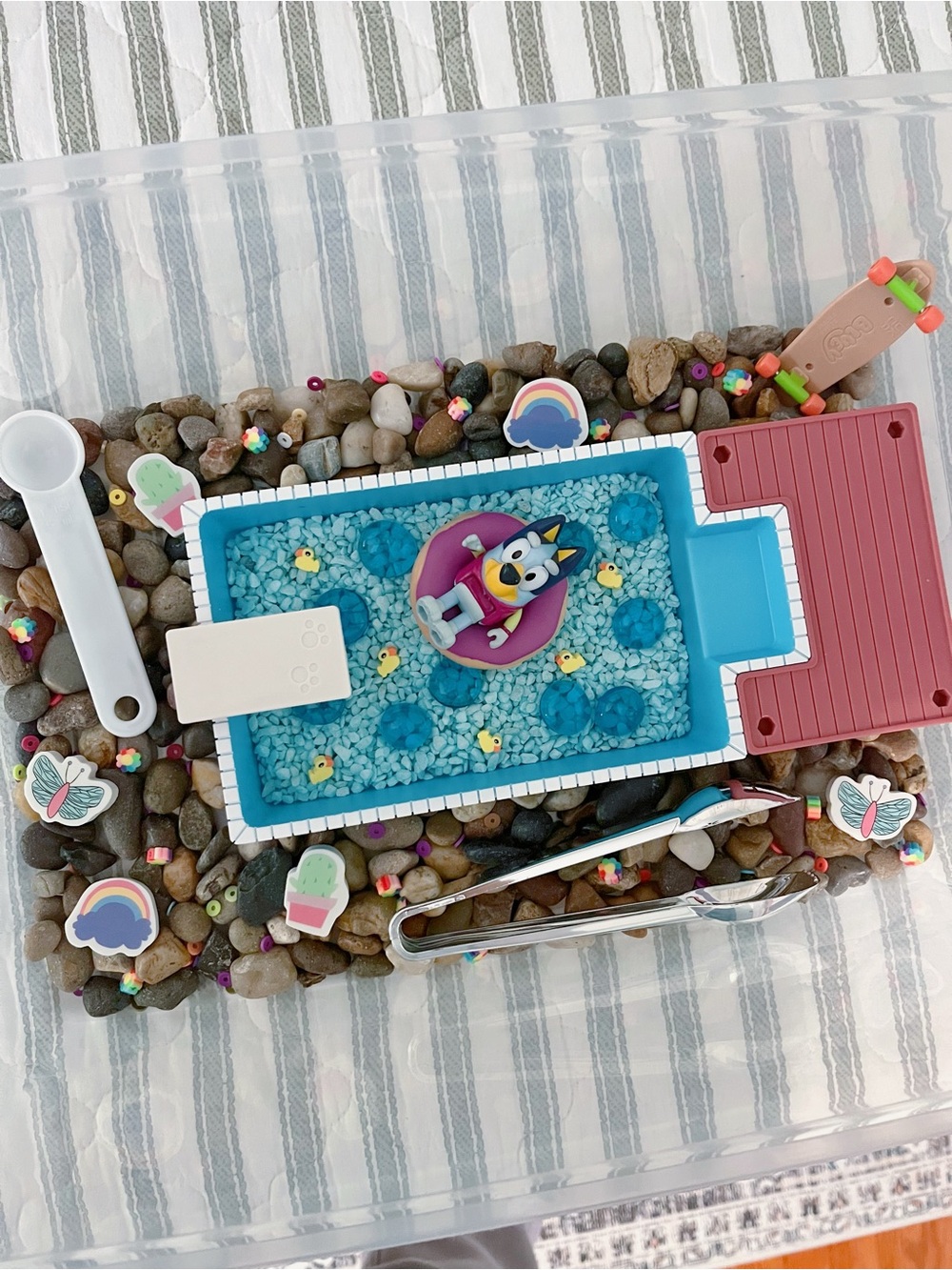 Bluey at the Pool Sensory Bin - Kids Educational Toys